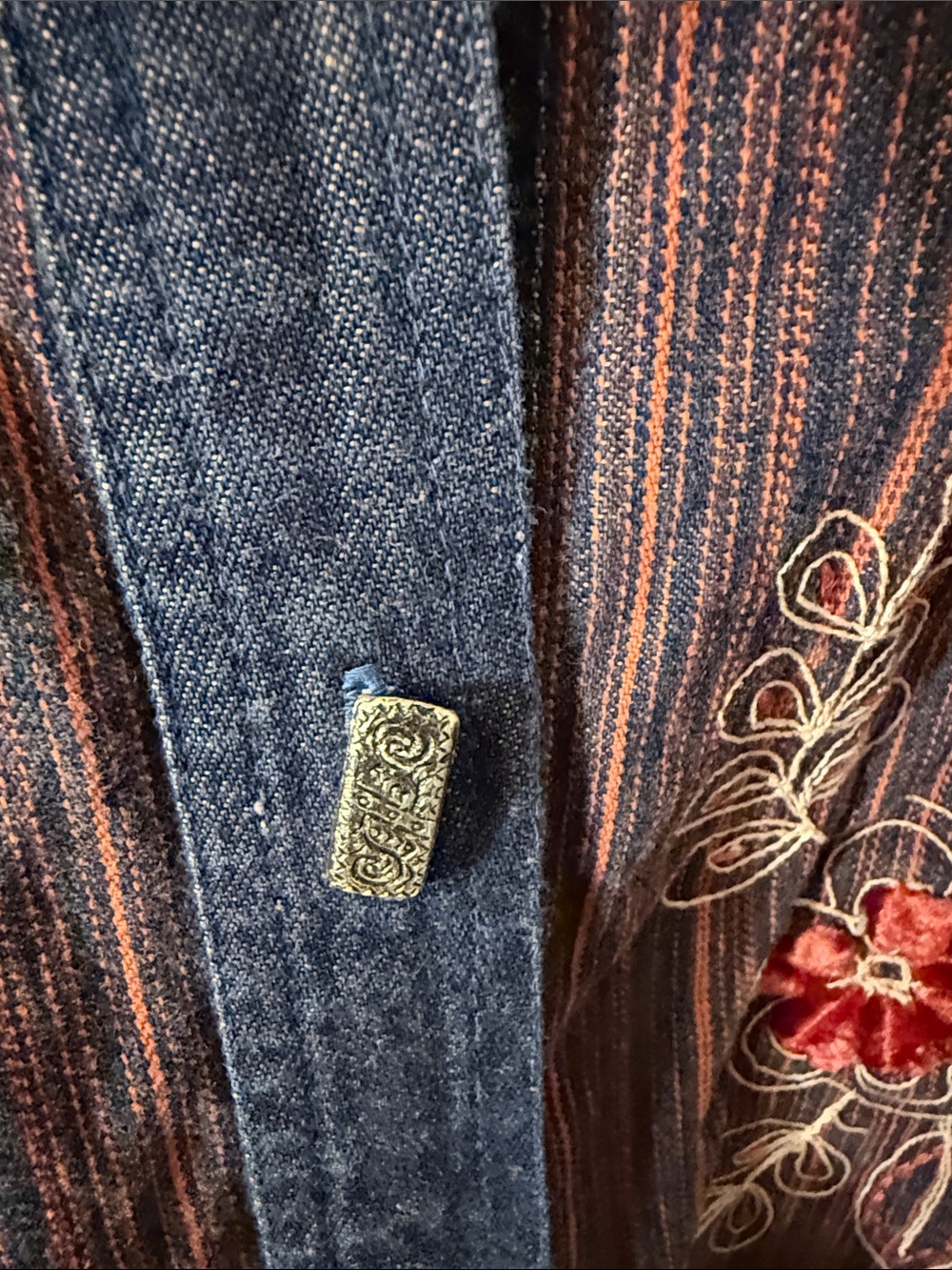 Vintage Liz & Me Embroidered Floral Button-Up Denim Shirt/jacket embroidered - Picture 6 of 9